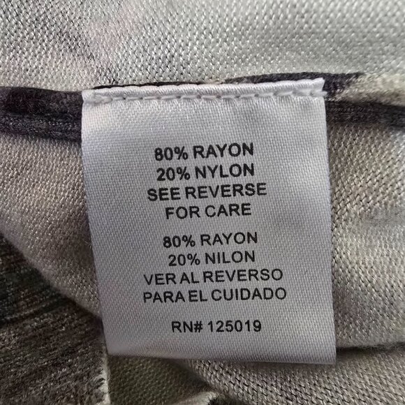 WOMENS J.A.C. BLACK, GRAY, AND IVORY COLORWASHED BUTTON FRONT CARDIGAN SIZE XL - Picture 4 of 8